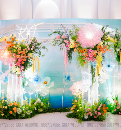 trang tr&iacute; tiệc cưới tại nh&agrave; h&agrave;ng White Palace Ho&agrave;ng Văn Thụ