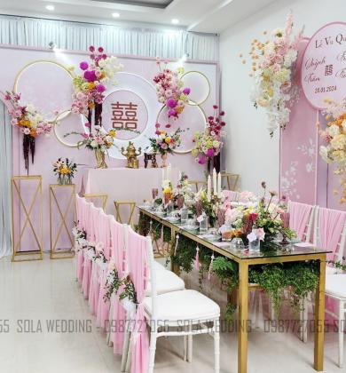Trang Trí Gia Tiên Tông Màu Hồng